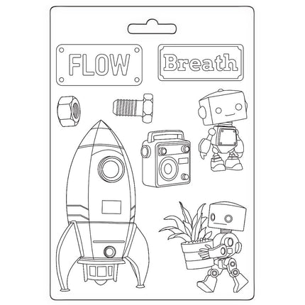 Soft Mould A5 - A new Beginning spaceship and robot