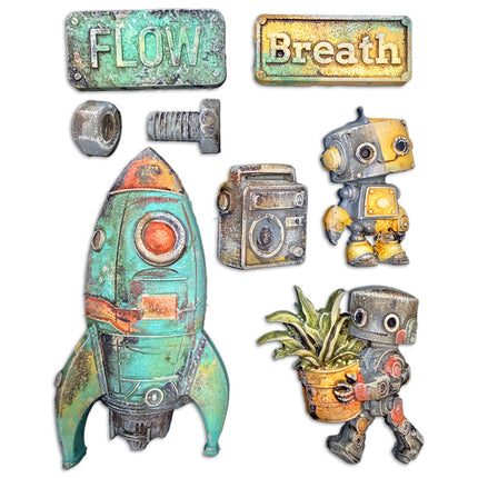Soft Mould A5 - A new Beginning spaceship and robot