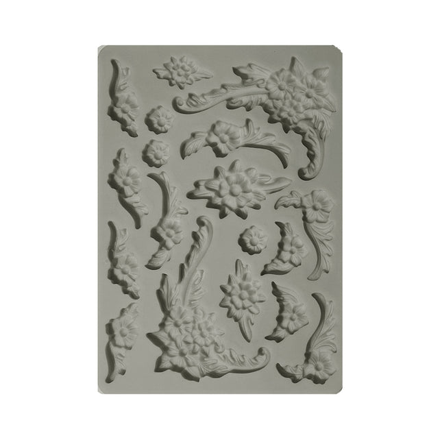 Silicon mold A5 - Precious flower corners