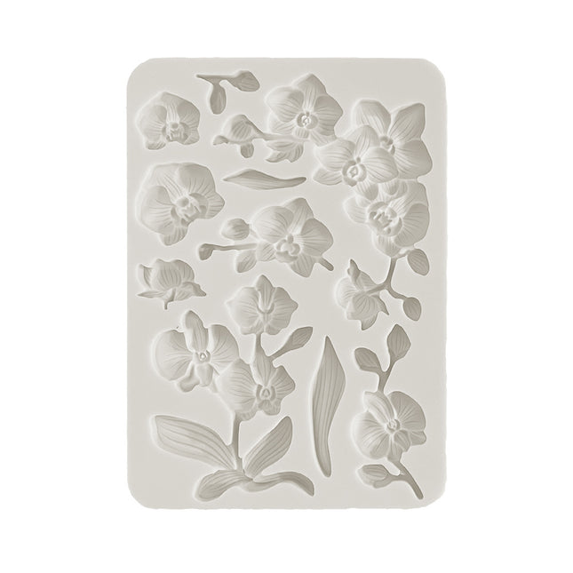 Silicone mold A5 - Orchids and Cats orchids