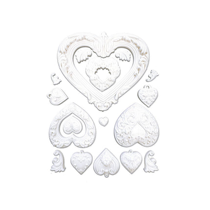 Silicon mould A5 - Hearts