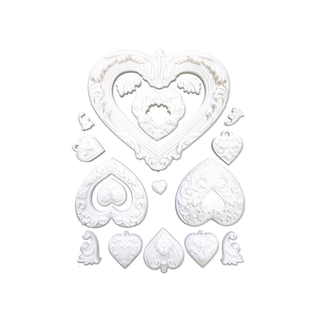 Silicon mould A5 - Hearts