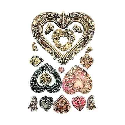 Silicon mould A5 - Hearts