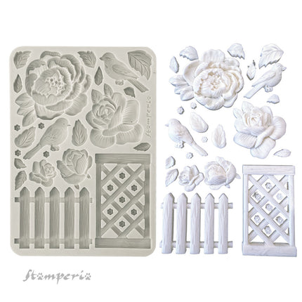 Silicone mold A5 - House of Roses fence