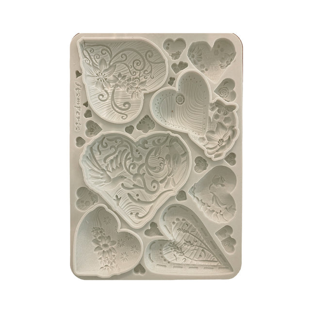 Silicone mould A5 - Alice in Christmas Simple Hearts