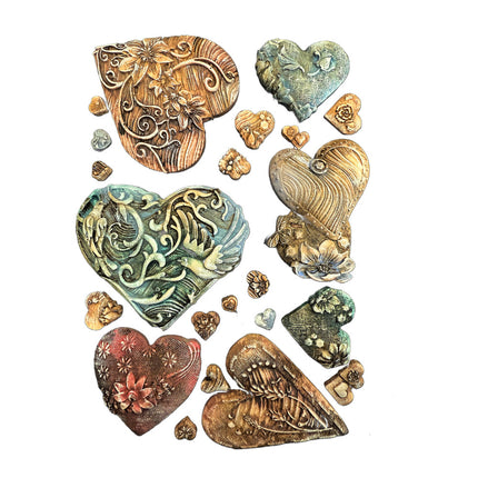 Silicone mould A5 - Alice in Christmas Simple Hearts