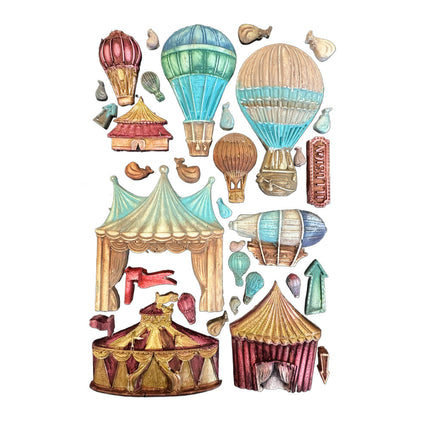 Silicone mould A5 - Alice in Christmas Circus and Air Balloons