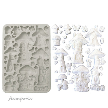 Silicone mold A5 - Hidden Grove mushroom house