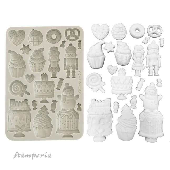 Silicon mould A5 - Candy Christmas Cakes