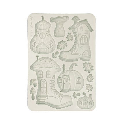 Silicone Mold A5 - Whispering Woods Boots and Pumpkin House  