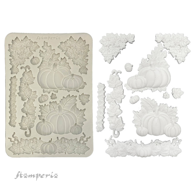 Silicone Mold A5 - Whispering Woods Pumpkins  