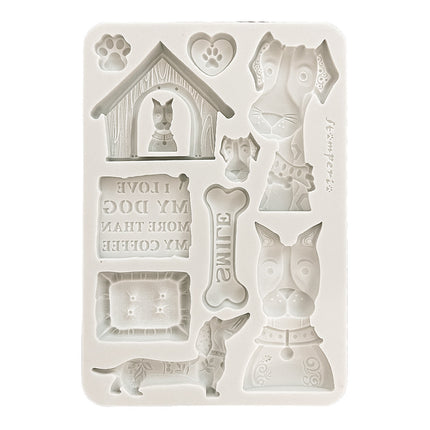 Silicone mould A5 - Furry Friends I love my dog