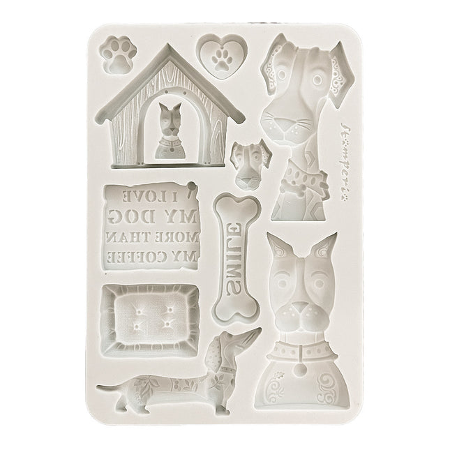 Silicone mould A5 - Furry Friends I love my dog
