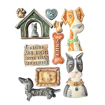 Silicone mould A5 - Furry Friends I love my dog