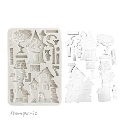 Silicone mould A5 - Furry Friends houses