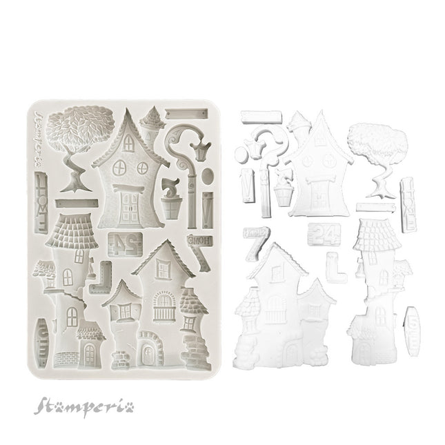 Silicone mould A5 - Furry Friends houses