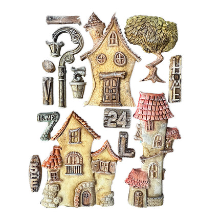 Silicone mould A5 - Furry Friends houses