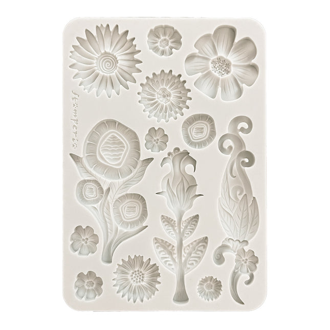 Silicone mould A5 - Furry Friends flowers