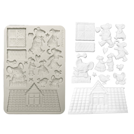 Silicone mould A5 - Family mice