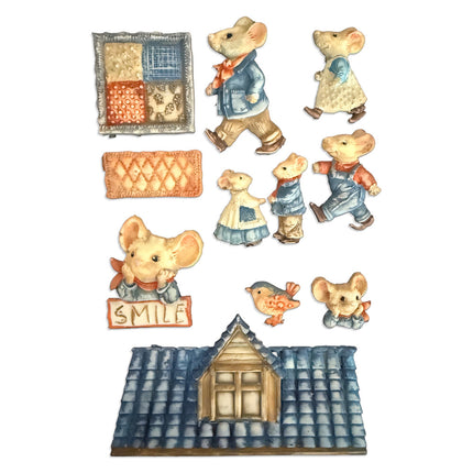 Silicone mould A5 - Family mice