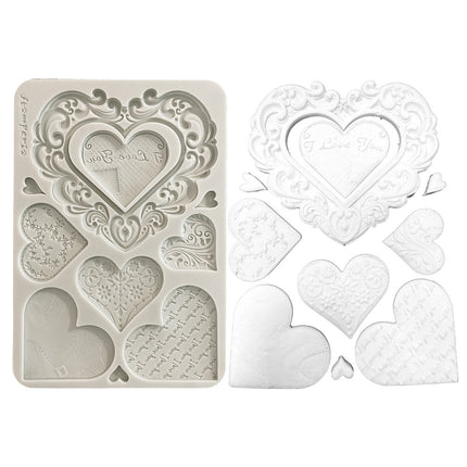 Silicone mould A5 - Family hearts
