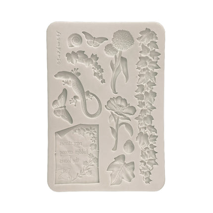 Silicon mould designs A5 for art and craft - All Around flowers and leaves