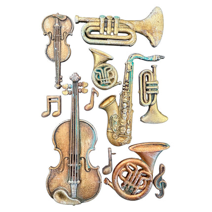 Silicon mould Designs A5 for Art and Craft - Symphony musical instruments