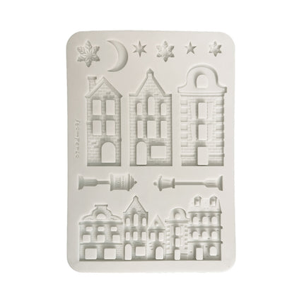 Silicon mould Designs A5 for Art and Craft - Christmas village 