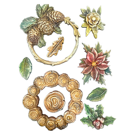 Silicon mould Designs A5 for Art and Craft - Christmas garlands