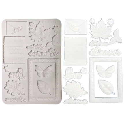 Silicon mould Designs A5 for Art and Craft - Flowers and Poems