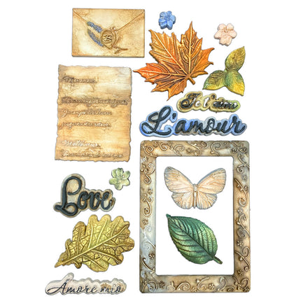Silicon mould Designs A5 for Art and Craft - Flowers and Poems
