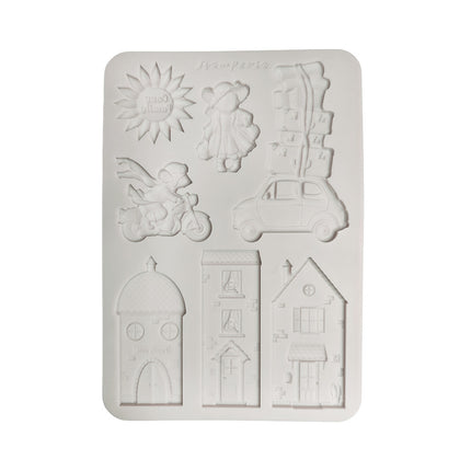 Silicon mould Designs A5 for Art and Craft - Cozy Family birds