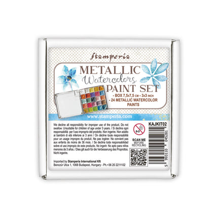 Metallic watercolors paint set - 24 Colors
