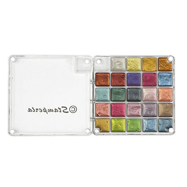 Metallic watercolors paint set - 24 Colors