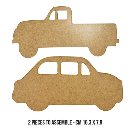 Crafty shapes: Art of Travelling cars and truck