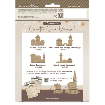 Crafty Shapes: Silent Sea Bell Tower and Bridge landscape