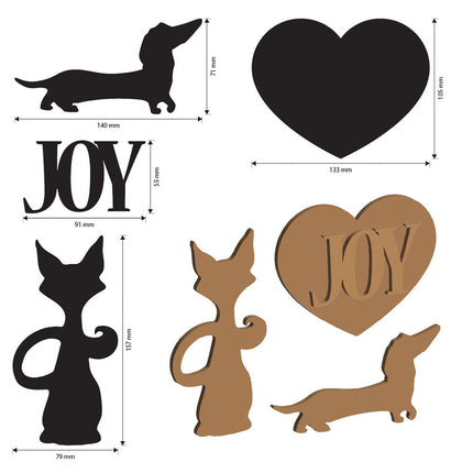 Crafty shapes: Furry Friends dog and cat silhouette