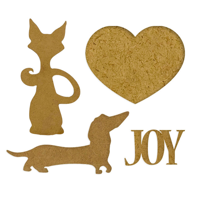 Crafty shapes: Furry Friends dog and cat silhouette