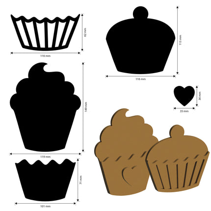 Crafty shapes: Coffee and Chocolate sweet