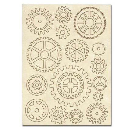 Wooden frames A5 size - Gears