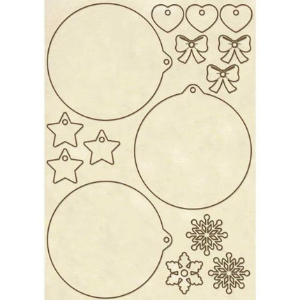 Wooden frames A5 size -Christmas spheres