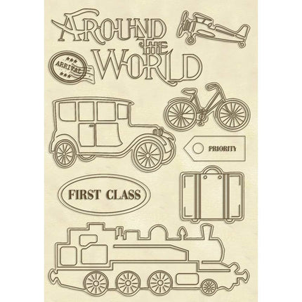 Wooden shape A5 Around the World