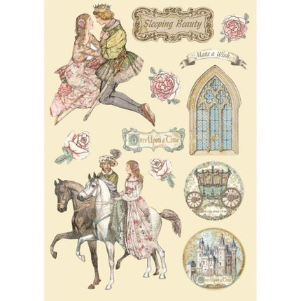 Colored Wooden frame A5 - Sleeping Beauty