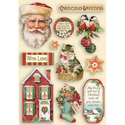 Colored Wooden shape A5 - Classic Christmas