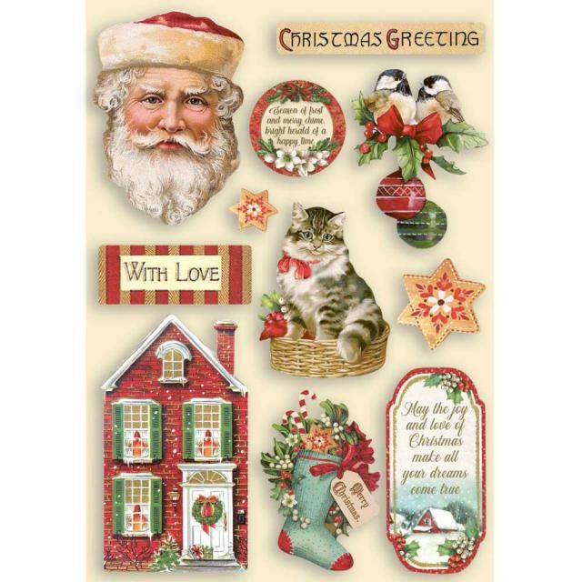 Colored Wooden shape A5 - Classic Christmas