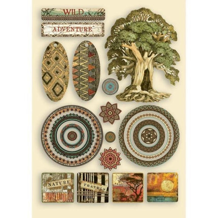 Colored Wooden shape A5 - Savana