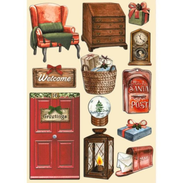 Colored Wooden shape A5 - Romantic Home for the holidays home
