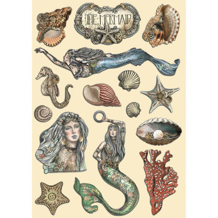 Colored Wooden shape A5 - Songs of the Sea The Mermaid