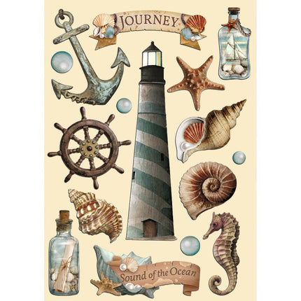 Colored wooden shape A5 - Sea Land