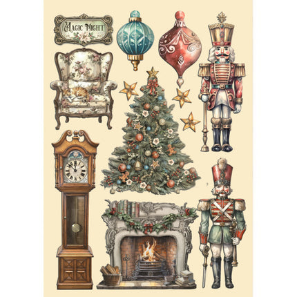 Colored wooden shape A5 - The Nutcracker soldiers